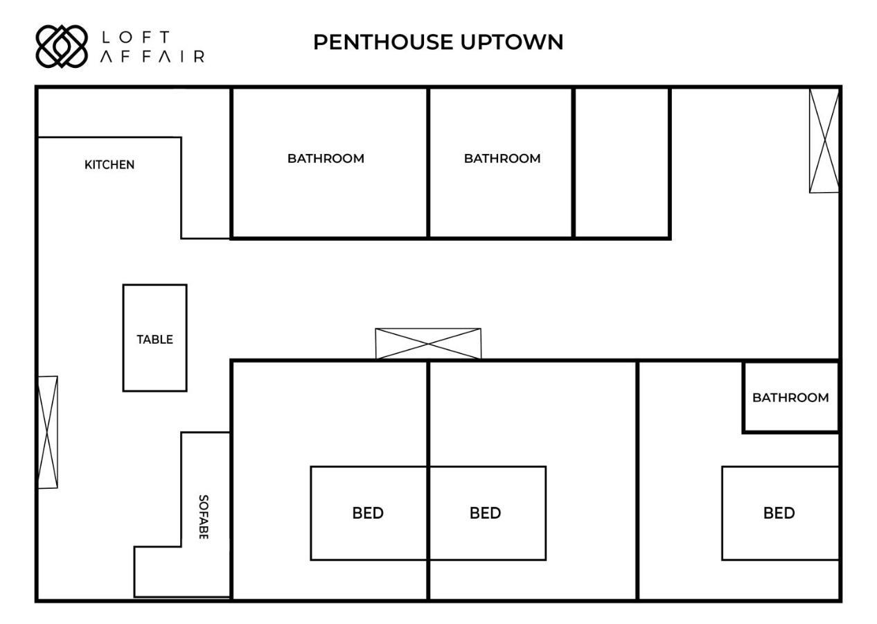 Апартаменти Penthouse Uptown - Loftaffair Краків Екстер'єр фото